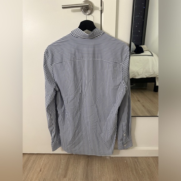 Zara Men’s medium blue striped button down shirt - Picture 2 of 3